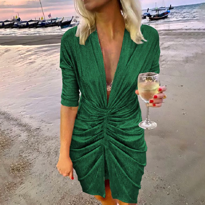Rozalia - Chic Sukienka na Imprezę z Falbankami