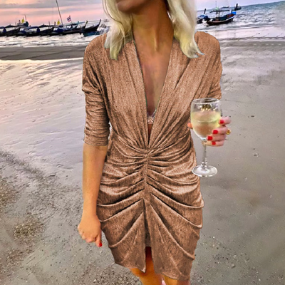 Rozalia - Chic Sukienka na Imprezę z Falbankami