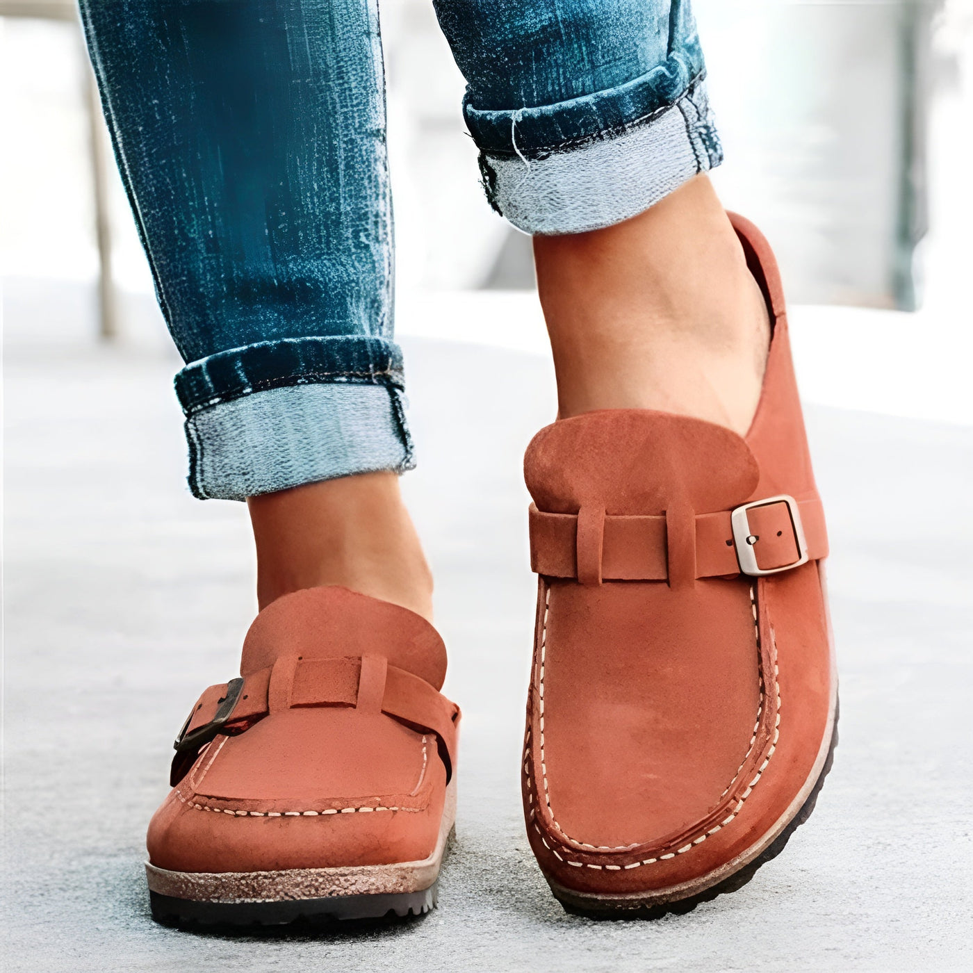 Stefania - Wygodne wsuwane sandały casual