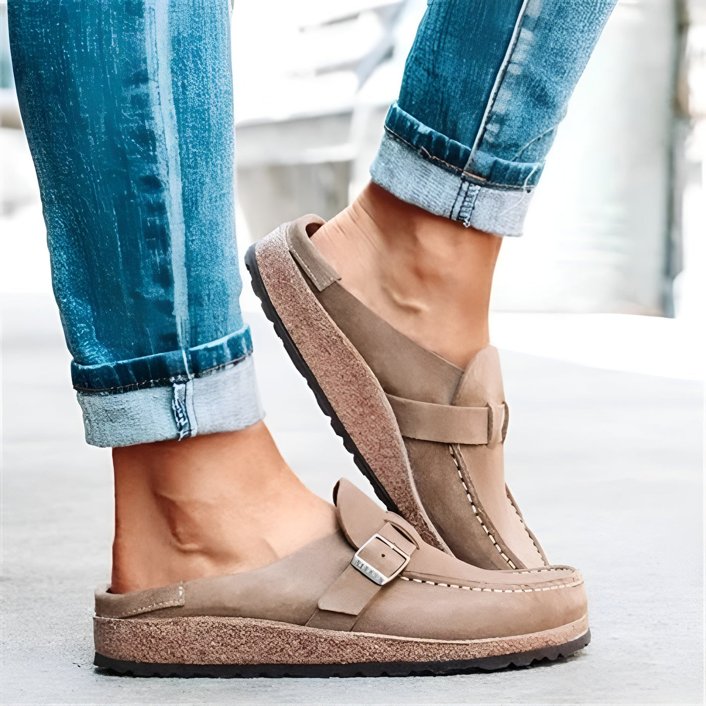 Stefania - Wygodne wsuwane sandały casual